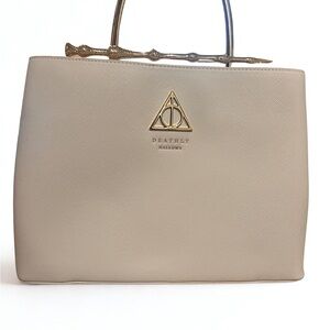 Harry Potter Loungefly White Tote with Gold Accents